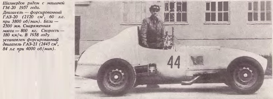 Шахвердов и машина ГМ-20, 1957год