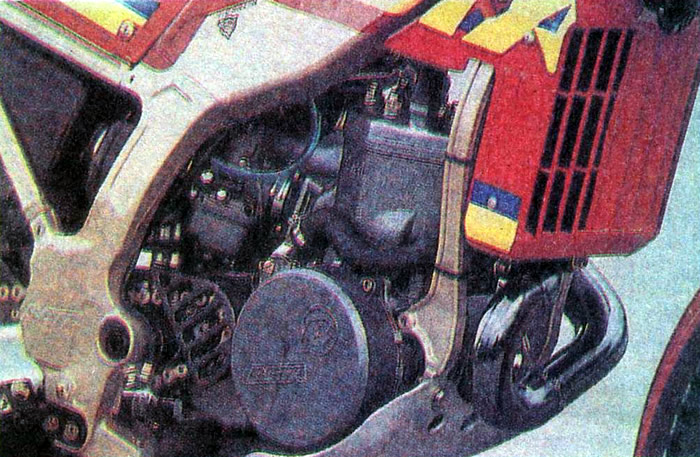 Двигатель «Беты» внешне напоминает мотор кроссового мотоцикла